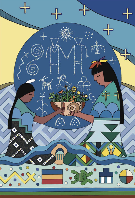 "Nami'nangwa - Coexisting With Mother Earth" Matted Print by Gerald A.A. Dawavendewa