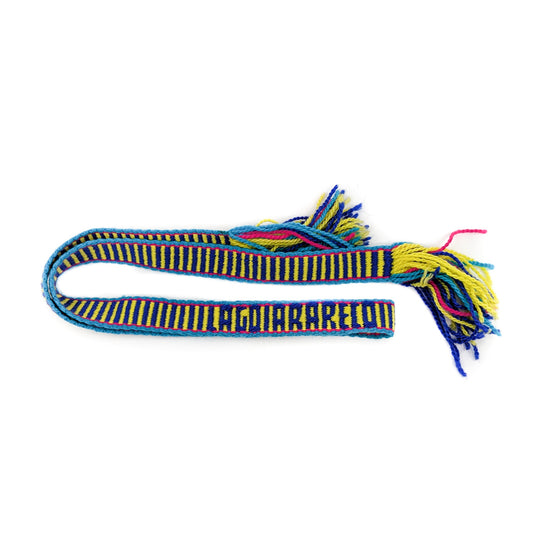 Blue and Yellow Rarámuri (Tarahumara) Sash