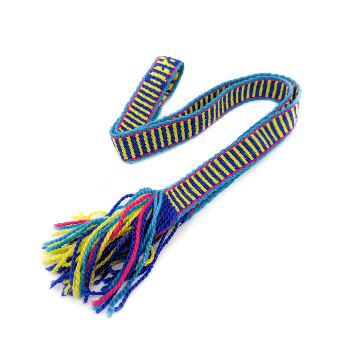 Blue and Yellow Rarámuri (Tarahumara) Sash