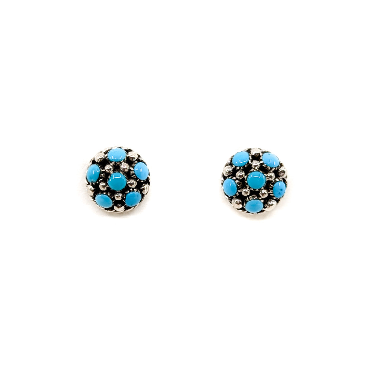 Six Stone Petit Point Stud Earring