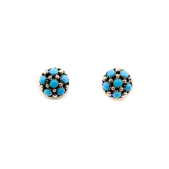 Six Stone Petit Point Stud Earring