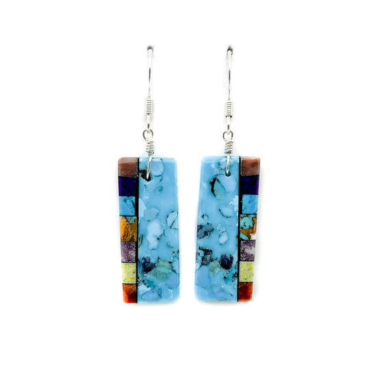 Colorful Multi-Stone Mosaic Earrings
