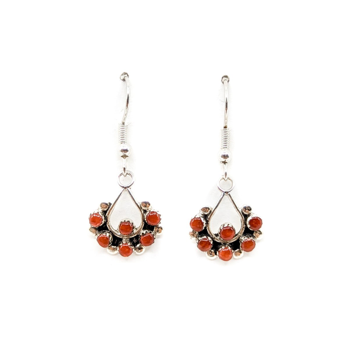 Coral Petit Point Dangle Earrings