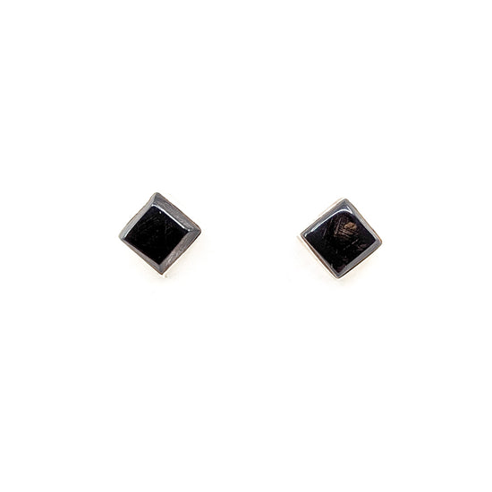 Zuni Square Stud Jet Earrings