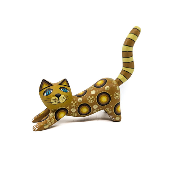 Gold Cat with Striped Tail