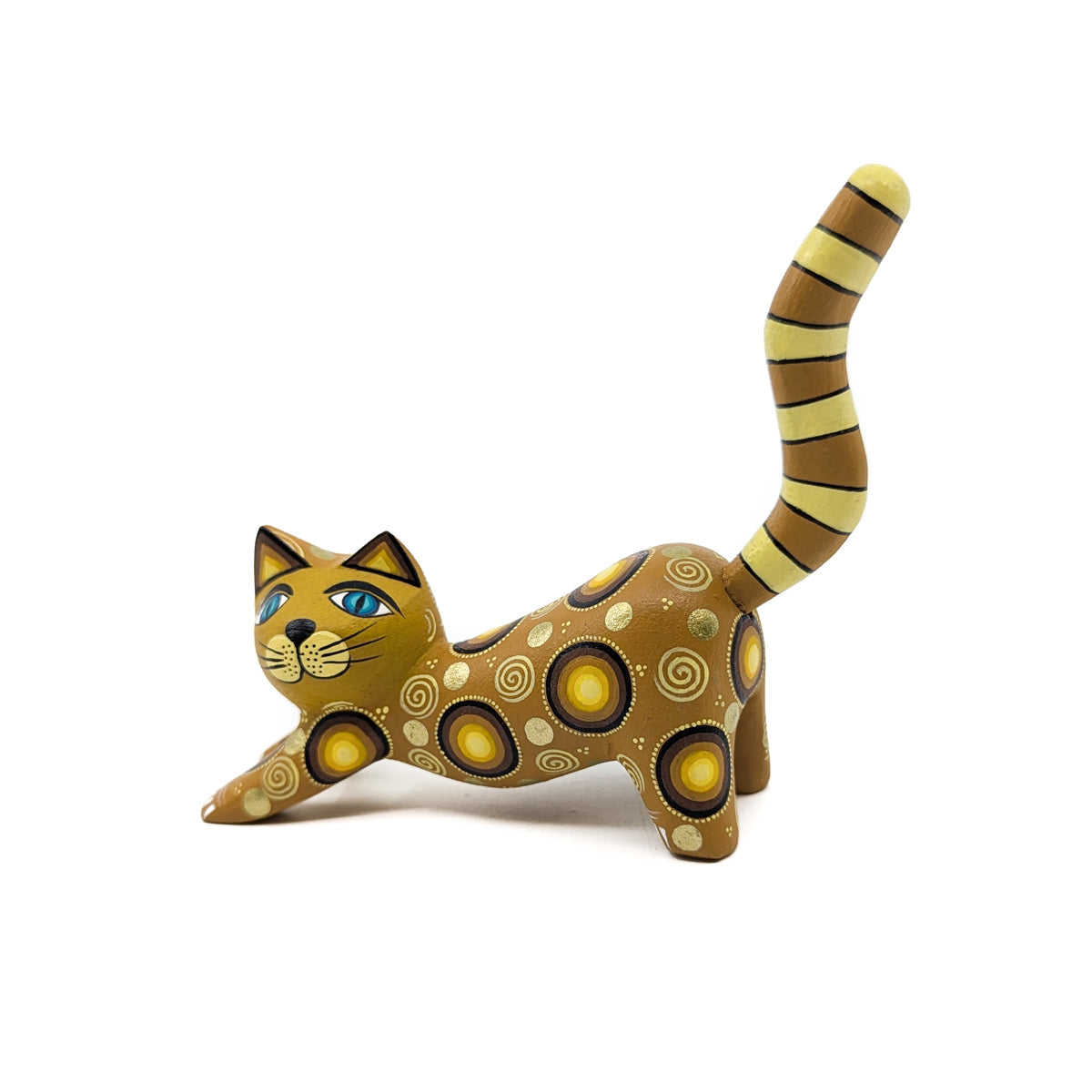 Gold Cat with Striped Tail