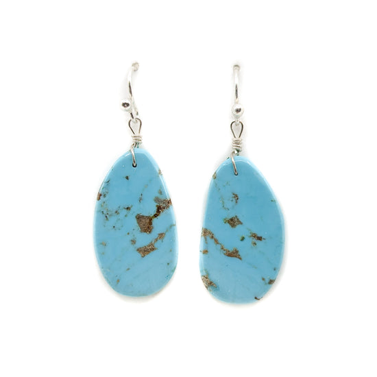 Pale Blue Slab Earrings