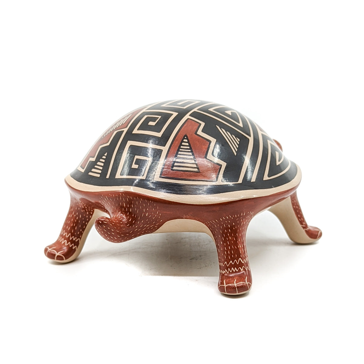 Desert Tortoise Sculpture with Geometric Shell