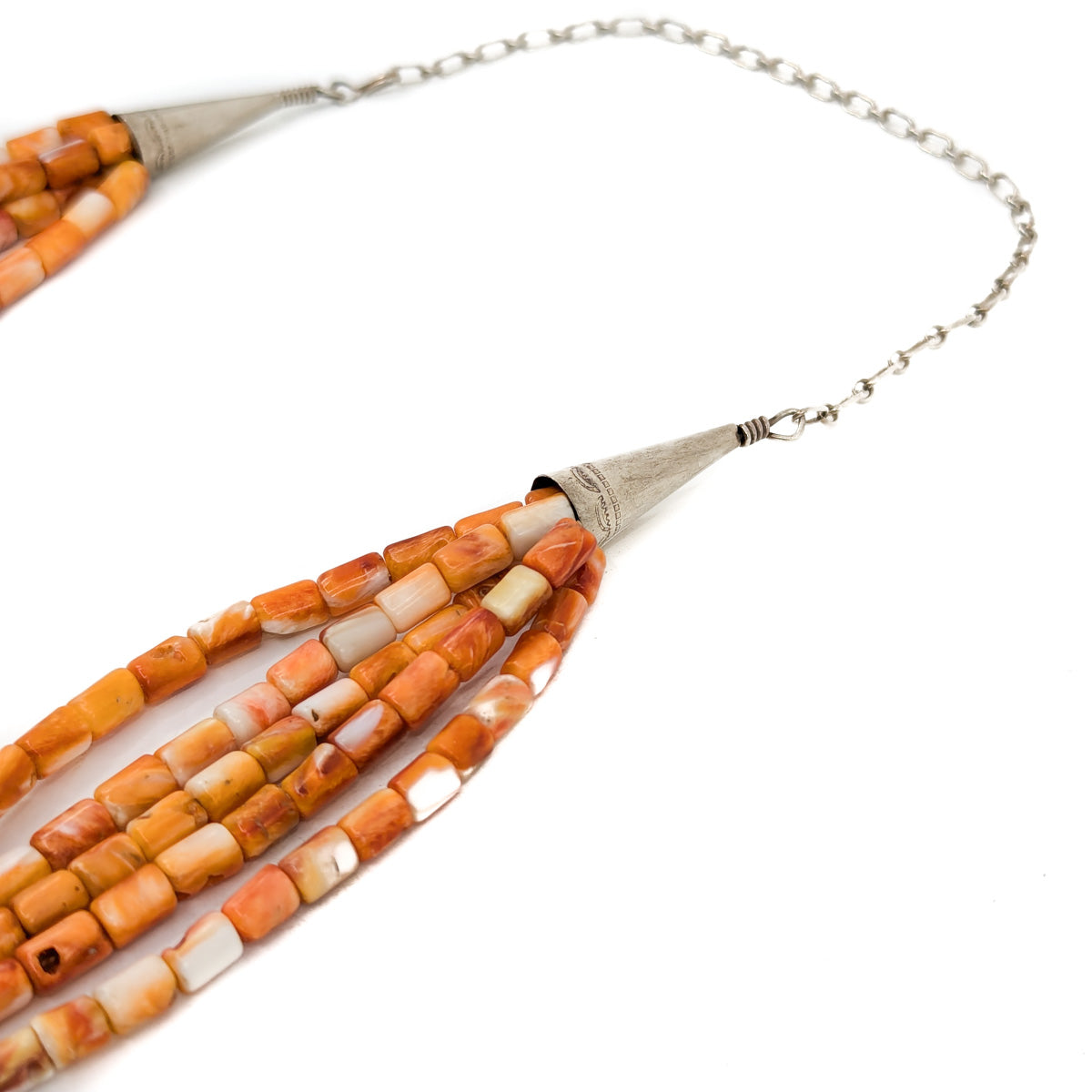 Colorful 5 Strand Spiny Oyster Shell Heishi Necklace