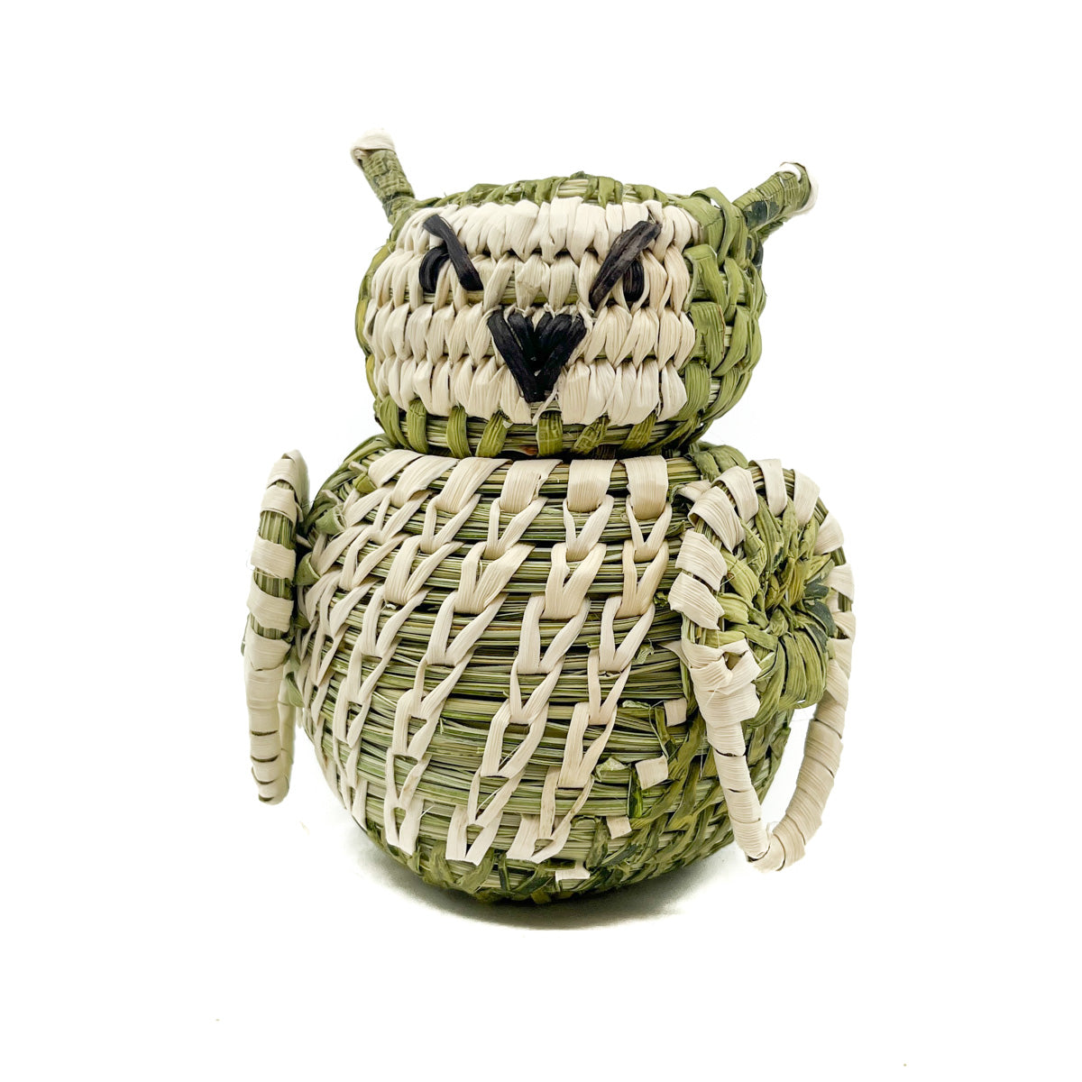 Smaller Owl Woven Sculpture with Hidden Storage