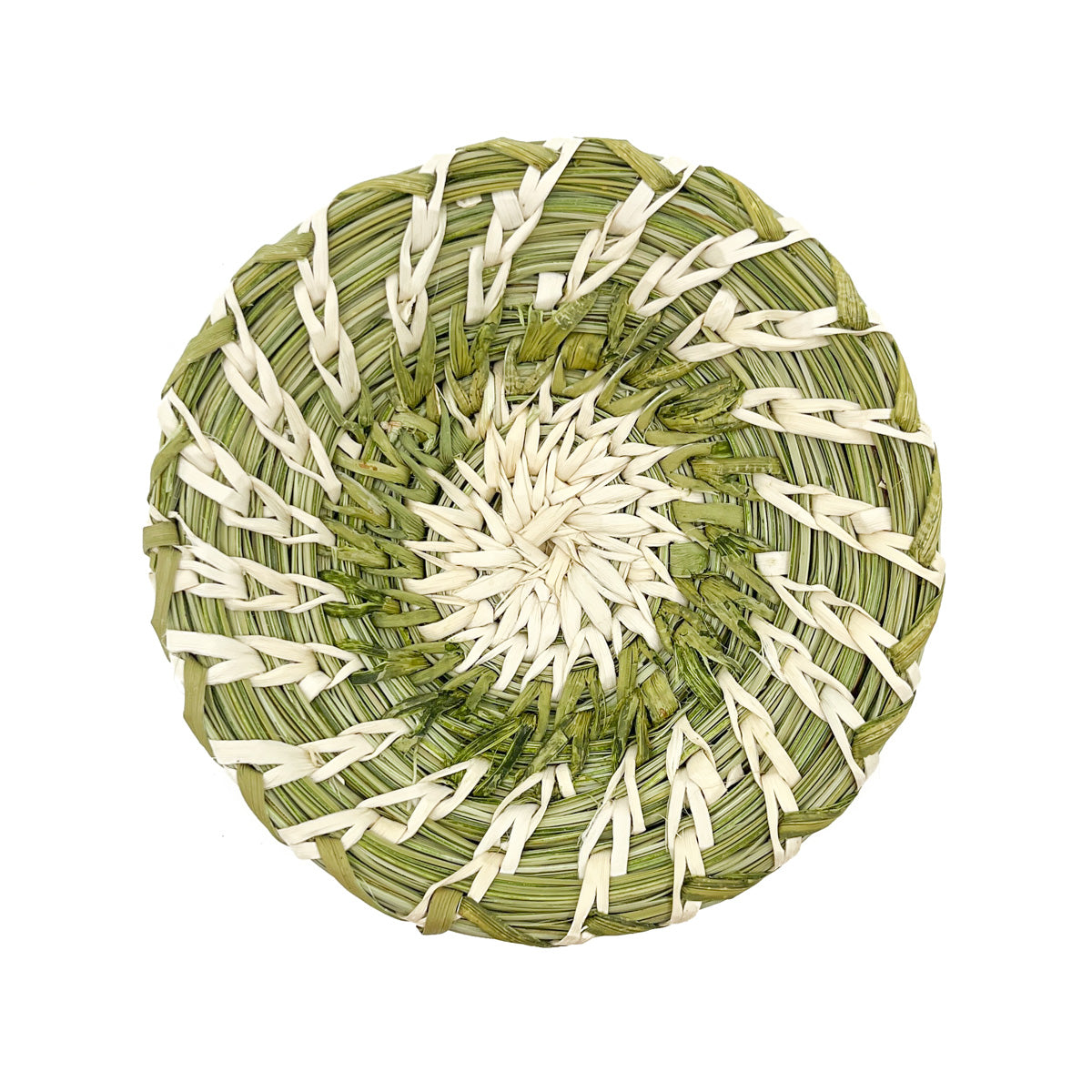 Small Green and White Open Stitch Basket – Native-Seeds-Search