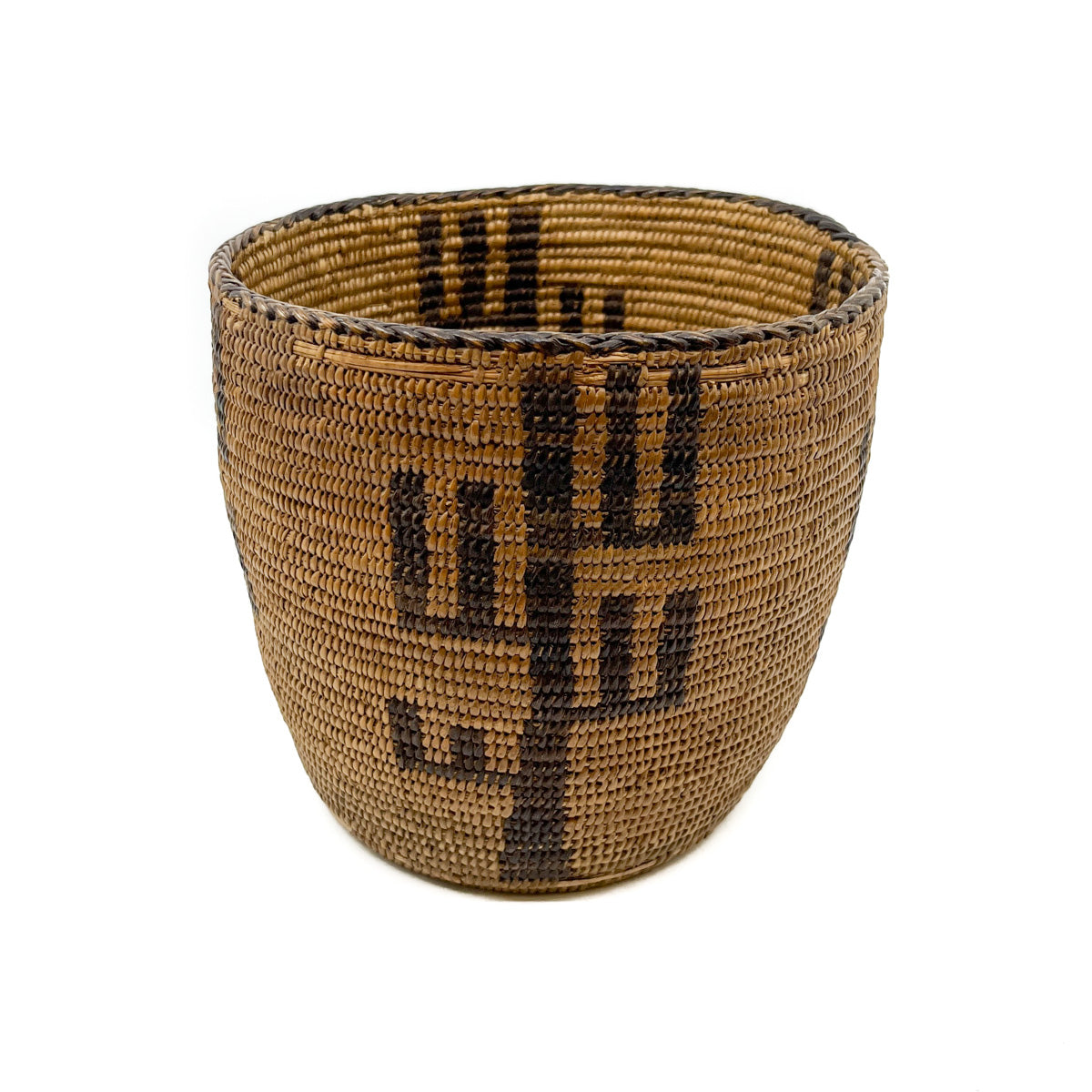 Vintage Pima Basket with Saguaro Cacti - 1910