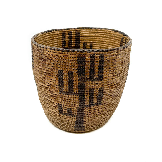 Vintage Pima Basket with Saguaro Cacti - 1910