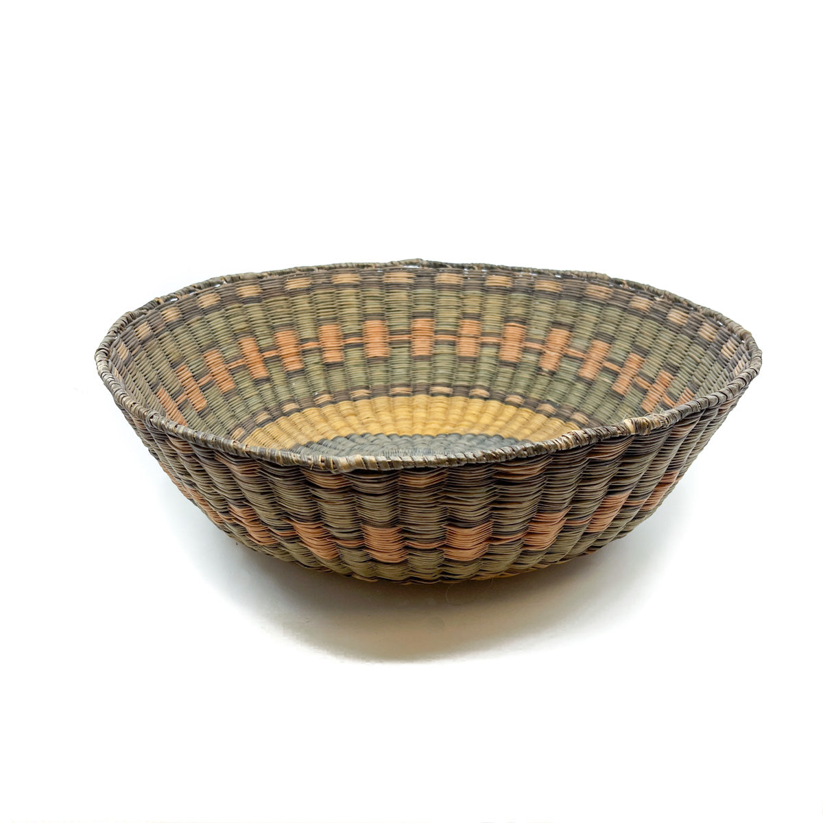 Vintage Hopi Wicker Polychrome Wedding Feast Bowl - Circa 1920