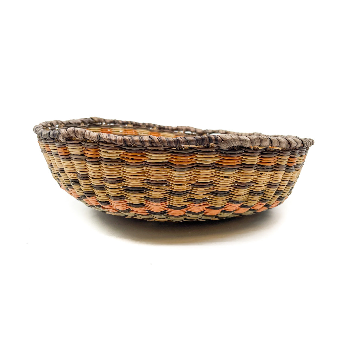 Vintage Hopi Wicker Polychrome Harvest Basket