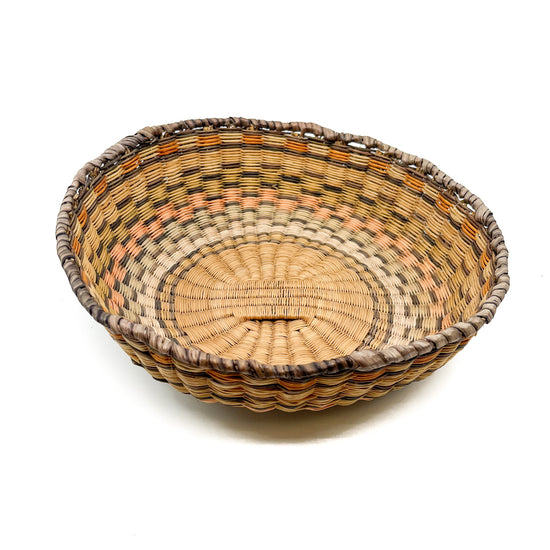 Vintage Hopi Wicker Polychrome Harvest Basket