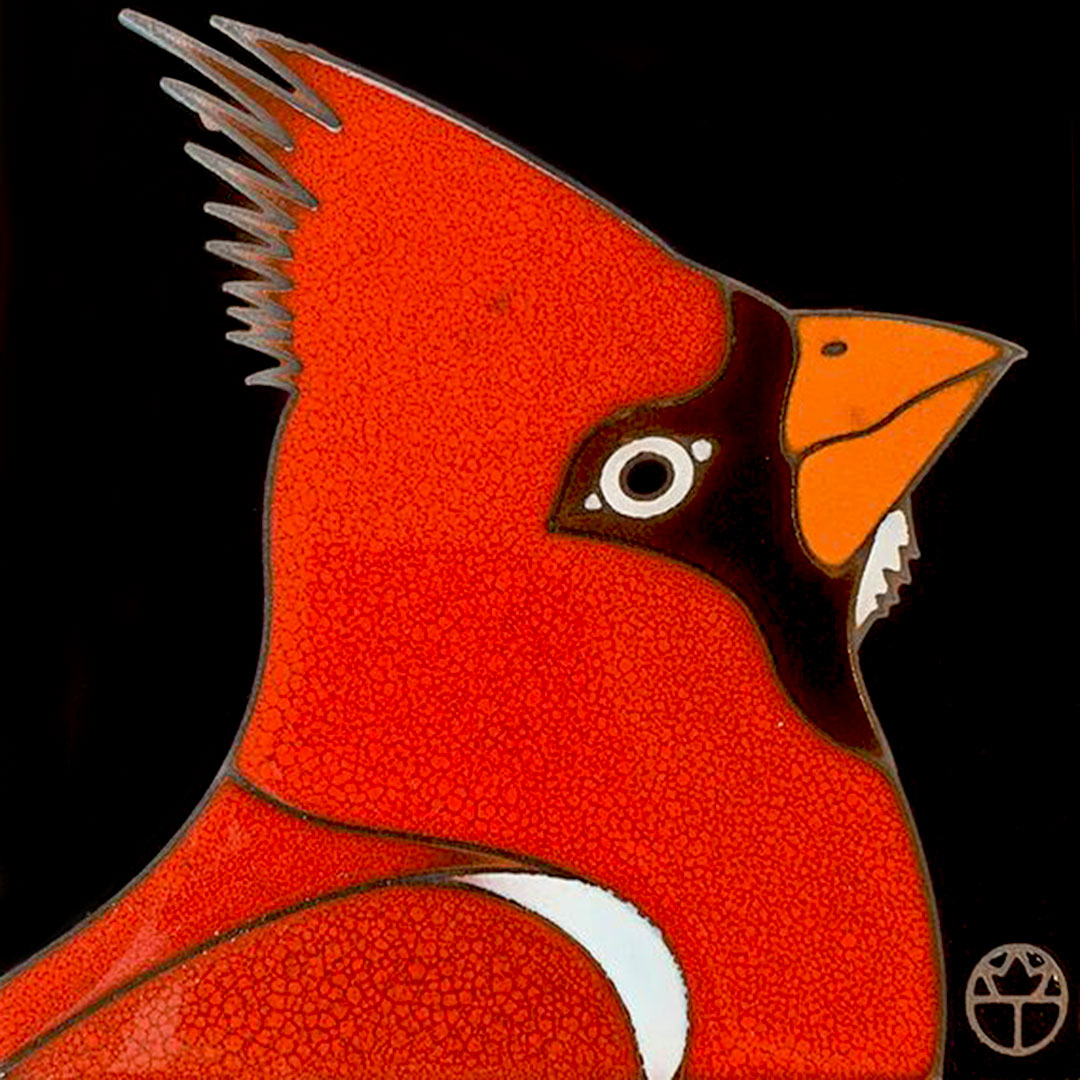 NEW! Wil Taylor Ceramic Tile - Cardinal