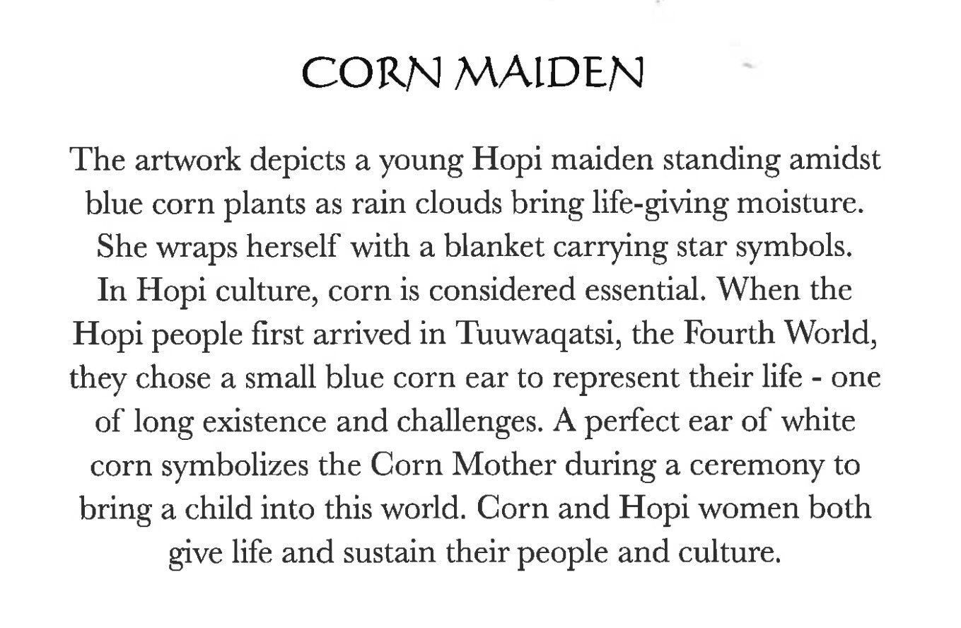 "Corn Maiden" Card by Gerald A. A. Dawavendewa