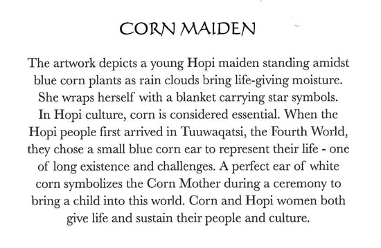 "Corn Maiden" Card by Gerald A. A. Dawavendewa