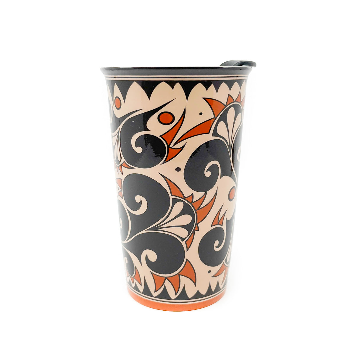 Mighty Mug Ceramic 12 oz : Black Floral