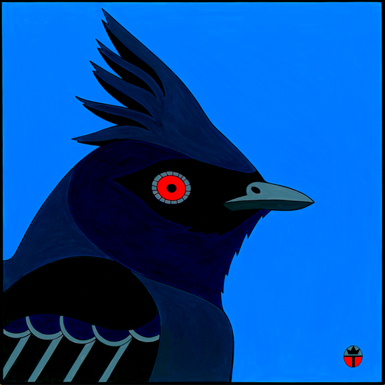 NEW! Wil Taylor: "Phainopepla" (Framed Print 12"x12")