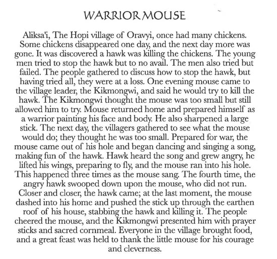 "Warrior Mouse" Card by Gerald A. A. Dawavendewa