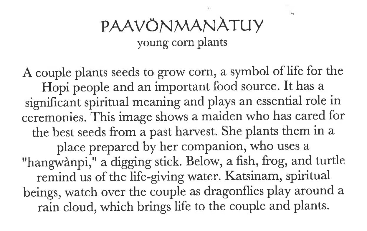 "Paavönmanàtuy (Young Corn Plants)" Card by Gerald A. A. Dawavendewa