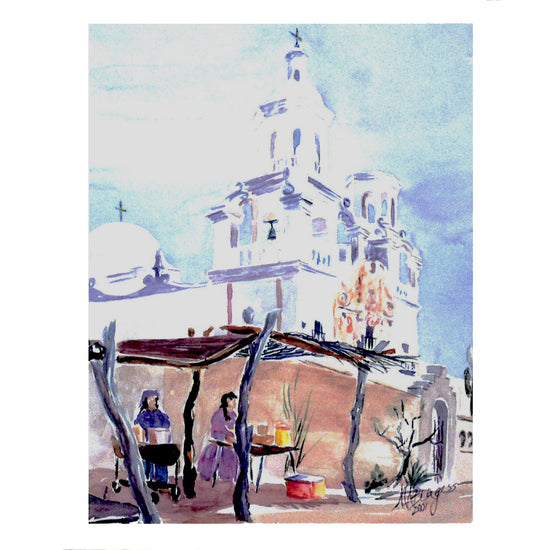 Mission San Xavier del Wa:c "Bread of Heaven" - Card by Flor de Mayo Arts