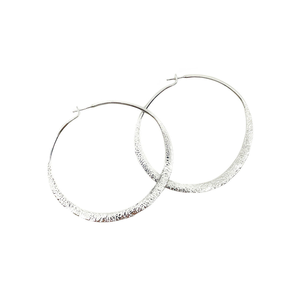 Hammered on sale circle earrings