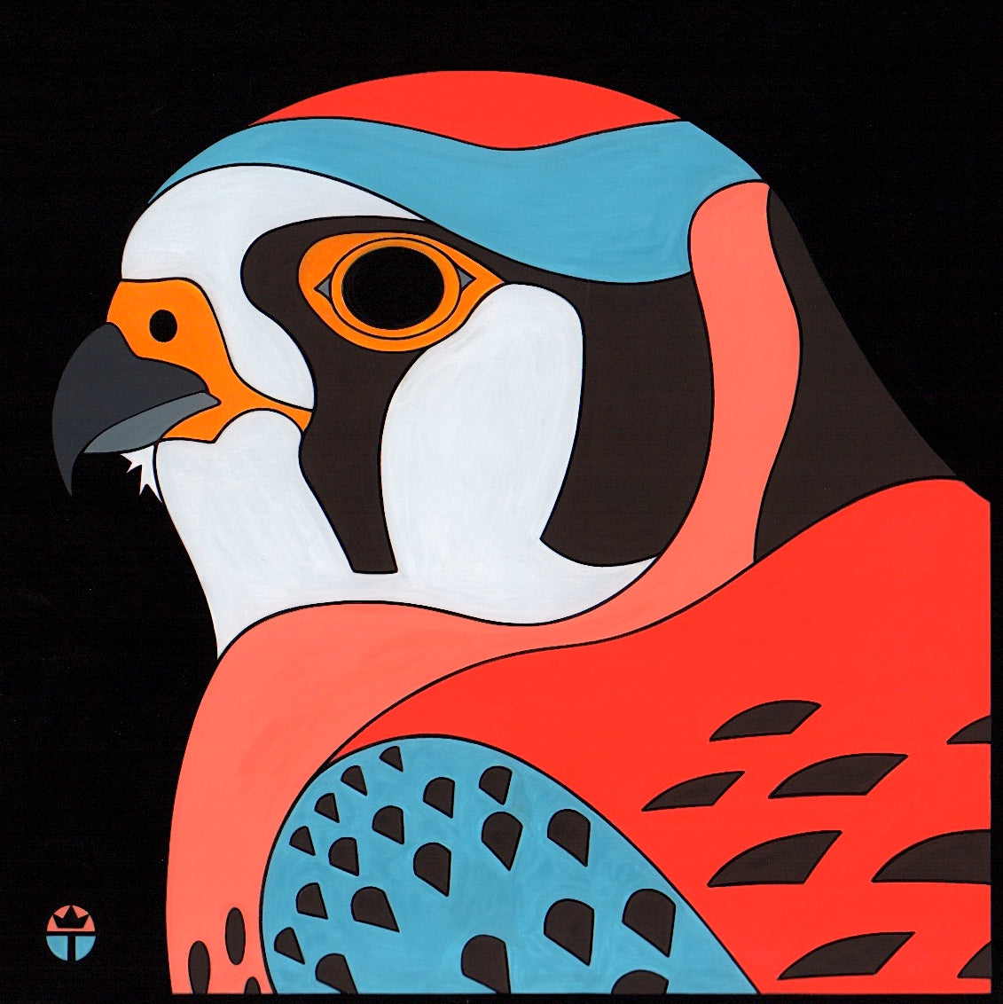 Wil Taylor: "Kestrel"  (Framed Print 12"x12")